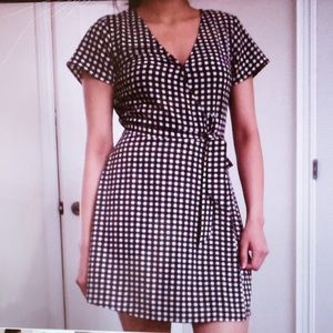 H&M Gingham print wrap dress